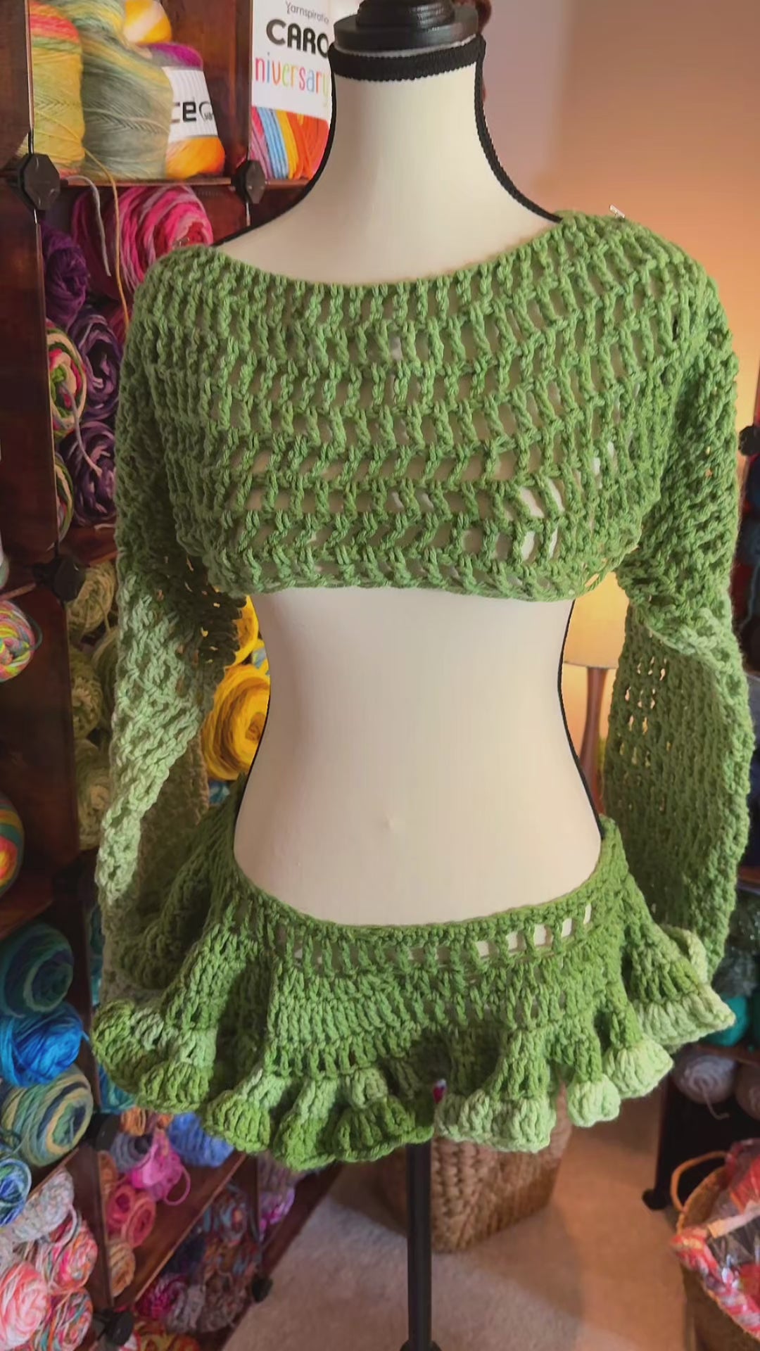 Seafoam Shrug & Ruffle Skirt